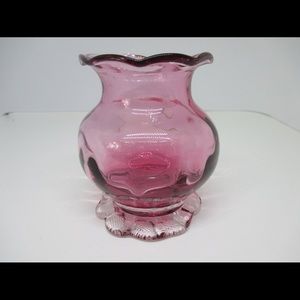 Vintage cranberry glass vase